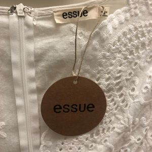 White Eyelet Hem Dress